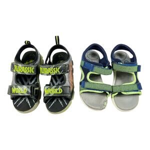 Stride Rite Light Up and Jurassic World Dinosaur Sandals size 11 Toddler